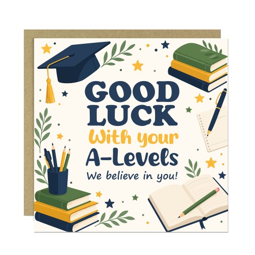 Good Luck With A-levels Card Exam Encouragement Card For Student Good Luck With A-levels Card Exam Encouragement Card For Student