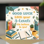 A Level Good Luck Card with Envelope Exam Encouragement Card