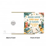 A Level Good Luck Card with Envelope Exam Encouragement Card