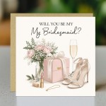 Will You Be My Bridesmaid Card with Envelope Elegant Proposal Will You Be My Bridesmaid Card with Envelope Elegant Proposal