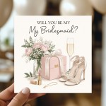 Will You Be My Bridesmaid Card with Envelope Elegant Proposal Will You Be My Bridesmaid Card with Envelope Elegant Proposal