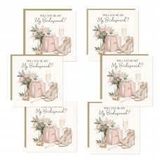 Bridesmaid Proposal Cards Set of 6 Will You Be My 