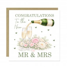 Card for Bride and Groom Congratulations To The New Mr And Mrs