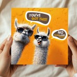 Good Luck Card For Your Exams New Job Interview No Probllama Good Luck Card For Your Exams New Job Interview No Probllama