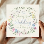 Wedding Day Thank You Cards For Friends and Family Pack of 6