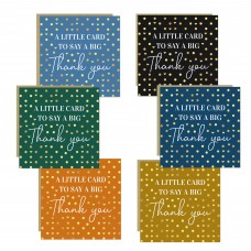 Thank You Card Multipack of 6 Cards For Weddings Baby Shower