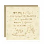 Happy Retirement Card 145x145mm With Kraft Envelope Retirement