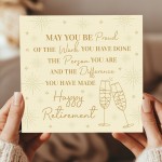 Happy Retirement Card 145x145mm With Kraft Envelope Retirement