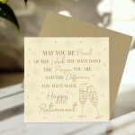Happy Retirement Card 145x145mm With Kraft Envelope Retirement