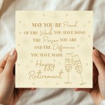 Happy Retirement Card 145x145mm With Kraft Envelope Retirement