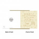 Happy Retirement Card 145x145mm With Kraft Envelope Retirement