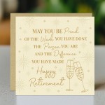 Happy Retirement Card 145x145mm With Kraft Envelope Retirement