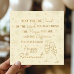 Happy Retirement Card 145x145mm With Kraft Envelope Retirement
