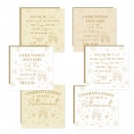 Set of 6 Retirement Cards with Envelopes Happy Retirement