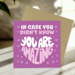 Inspirational and Postivite Greeting Card You Are Amazing Card Inspirational and Postivite Greeting Card You Are Amazing Card