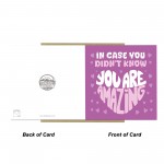 Inspirational and Postivite Greeting Card You Are Amazing Card Inspirational and Postivite Greeting Card You Are Amazing Card