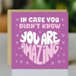 Inspirational and Postivite Greeting Card You Are Amazing Card Inspirational and Postivite Greeting Card You Are Amazing Card