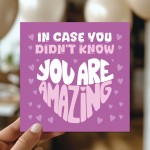 Inspirational and Postivite Greeting Card You Are Amazing Card Inspirational and Postivite Greeting Card You Are Amazing Card