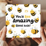 Funny Good Luck Card for New Job Exams Farewell