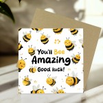 Funny Good Luck Card for New Job Exams Farewell