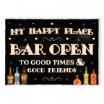 Novelty Patio Sign My Happy Place Funny Sign For Home Bar Novelty Patio Sign My Happy Place Funny Sign For Home Bar
