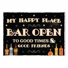 Novelty Patio Sign My Happy Place Funny Sign For Home Bar