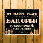 Novelty Patio Sign My Happy Place Funny Sign For Home Bar Novelty Patio Sign My Happy Place Funny Sign For Home Bar
