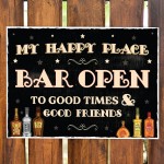 Novelty Patio Sign My Happy Place Funny Sign For Home Bar Novelty Patio Sign My Happy Place Funny Sign For Home Bar