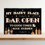 Novelty Patio Sign My Happy Place Funny Sign For Home Bar Novelty Patio Sign My Happy Place Funny Sign For Home Bar
