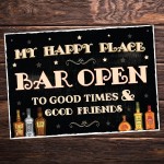 Novelty Patio Sign My Happy Place Funny Sign For Home Bar Novelty Patio Sign My Happy Place Funny Sign For Home Bar