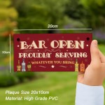 Funny Bar Sign For Man Cave BAR OPEN Sign Home Bar Plaque