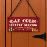 Funny Bar Sign For Man Cave BAR OPEN Sign Home Bar Plaque