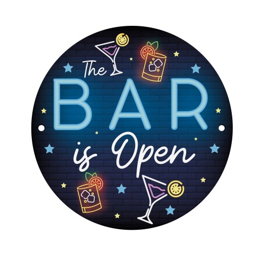  Home Bar Sign Neon Style This Bar Is Open Garden Shed Sign