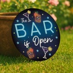  Home Bar Sign Neon Style This Bar Is Open Garden Shed Sign
