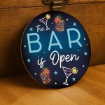  Home Bar Sign Neon Style This Bar Is Open Garden Shed Sign