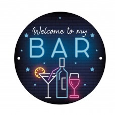 Welcome To My Bar Funny Home Bar Sign Neon Style Shed Sign