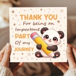 Thank You Card for Teacher Assistant Part Of My Journey Thank You Card for Teacher Assistant Part Of My Journey