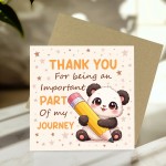 Thank You Card for Teacher Assistant Part Of My Journey Thank You Card for Teacher Assistant Part Of My Journey