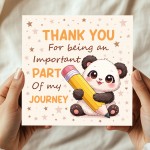 Thank You Card for Teacher Assistant Part Of My Journey Thank You Card for Teacher Assistant Part Of My Journey
