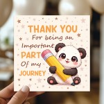 Thank You Card for Teacher Assistant Part Of My Journey Thank You Card for Teacher Assistant Part Of My Journey