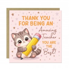Leaving Card for Amazing Teacher Thank You Card for Teacher