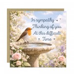 Sympathy Cards Pack of 6 Robin Memorial Condolences Cards