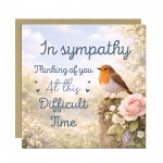 Sympathy Cards Pack of 6 Robin Memorial Condolences Cards