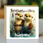 Brother Birthday Card Otterly Awesome Card From Sister Brother Birthday Card Otterly Awesome Card From Sister