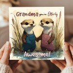 Grandma Birthday Card You're Otterly Awesome Thank You Card Grandma Birthday Card You're Otterly Awesome Thank You Card