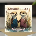 Grandma Birthday Card You're Otterly Awesome Thank You Card Grandma Birthday Card You're Otterly Awesome Thank You Card