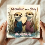 Grandma Birthday Card You're Otterly Awesome Thank You Card Grandma Birthday Card You're Otterly Awesome Thank You Card