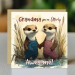 Grandma Birthday Card You're Otterly Awesome Thank You Card Grandma Birthday Card You're Otterly Awesome Thank You Card