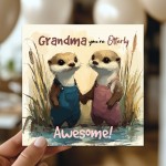 Grandma Birthday Card You're Otterly Awesome Thank You Card Grandma Birthday Card You're Otterly Awesome Thank You Card