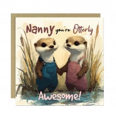 Nanny Birthday Card Cute Birthday Card for Nanny Otterly Awesome